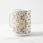 Mug de luxe blanc et or (Devant gauche)