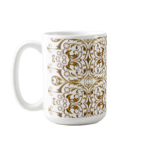 Mug de luxe blanc et or