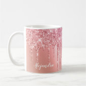 Mug De magnifiques gouttes d'or rose rose et de cuivre (Gauche)