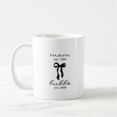 Mug de maman à Bubbe avec un nœud (Gauche)