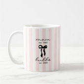 Mug de Maman à Bubbe avec un nœud (Gauche)