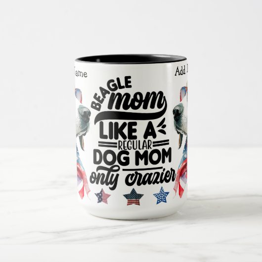 Mug de maman Beagle personnalisée (Centre)