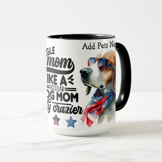 Mug de maman Beagle personnalisée (Devant droit)