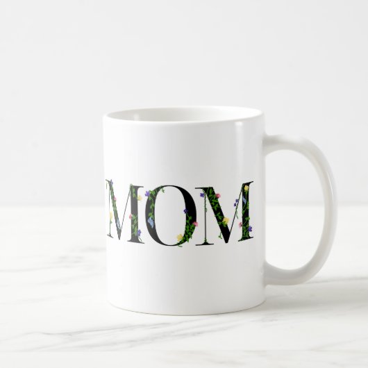 Mug de maman florale, cadeau avec fleurs sauvages (Droite)