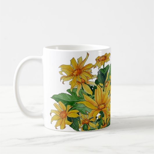 Mug de marguerite jaune (Gauche)