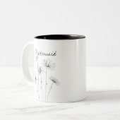 Mug de marguerite personnalisée (Devant gauche)