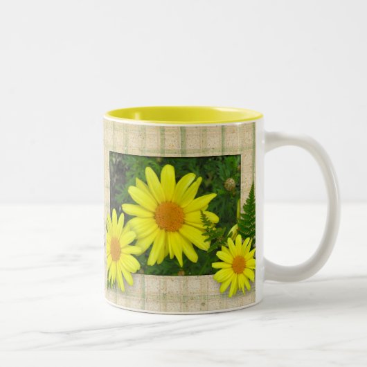 Mug de marguerites jaunes (Droit)