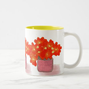 Mug de marguerites peintes