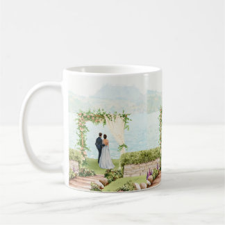 Mug de mariage botanique aquarelle, cadeau pour in