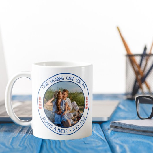 Mug de mariage de style Cape Cod