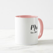 Mug de mariage Mme Bride Établie 2020 (Devant droit)