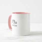 Mug de mariage Mme Bride Établie 2020 (Devant gauche)