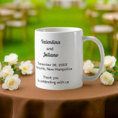 Mug de mariage noir et blanc