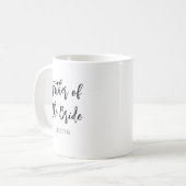 Mug de mariage noir et blanc Father of the Bride (Devant gauche)