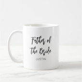 Mug de mariage noir et blanc Father of the Bride (Gauche)