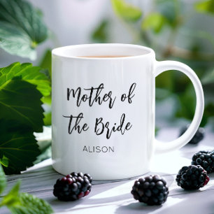 Mug de mariage noir et blanc pour la mère de la ma