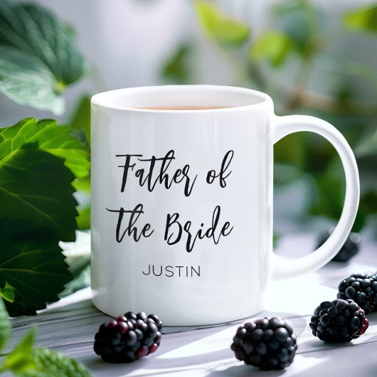 Mug de mariage noir et blanc pour le père de la ma