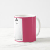 Mug de mariée Mariage rose et blanc (Devant droit)
