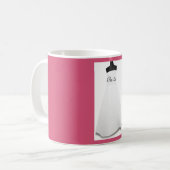 Mug de mariée Mariage rose et blanc (Devant gauche)