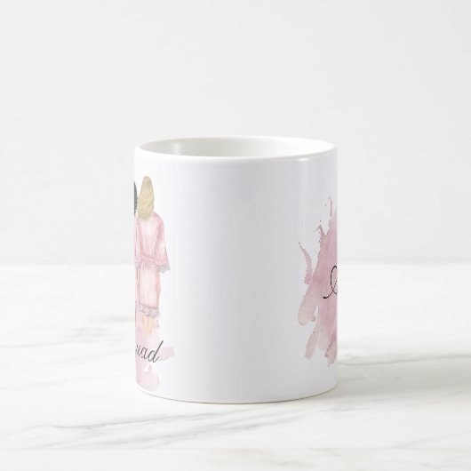 Mug  de mariée rougir robes mariage monogramme (Centre)