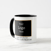 Mug de marque noire (Devant gauche)