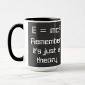 Mug ² d'E=mc. La théorie d'Einstein de relativité sur (Gauche)