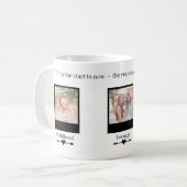 Mug de mémoire personnalisée - D'alors à maintenan (Devant gauche)