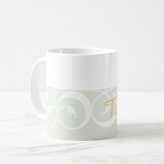 Mug de Merci décoratif gris clair (Devant gauche)