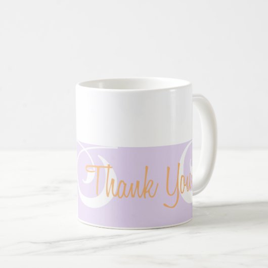 Mug de Merci décoratif violet clair (Devant droit)