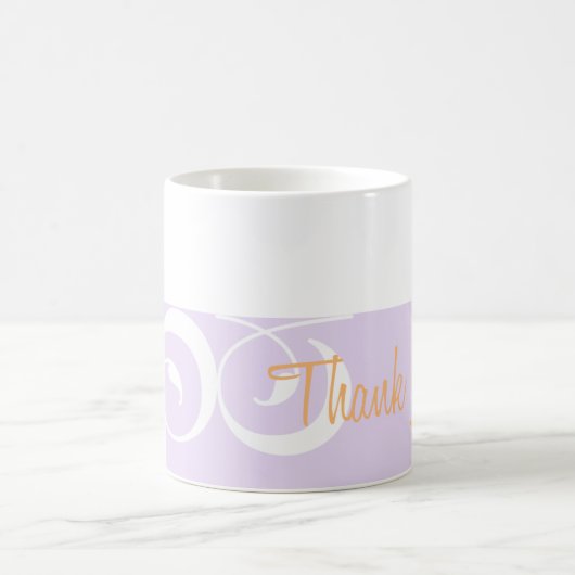 Mug de Merci décoratif violet clair (Centre)