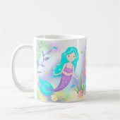 Mug      De mignonnes sirènes sous le néon marin (Gauche)