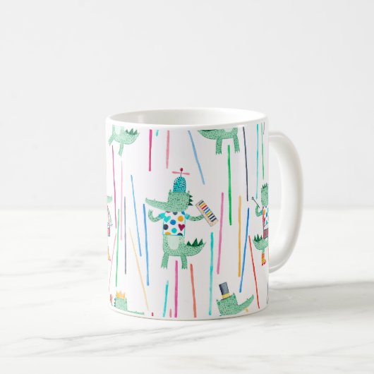 Mug De mignons alligators avec des instruments de musi (Devant droit)