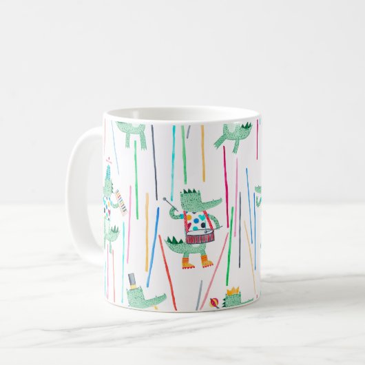 Mug De mignons alligators avec des instruments de musi (Devant gauche)