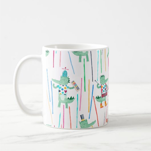 Mug De mignons alligators avec des instruments de musi (Gauche)