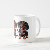 Mug De mignons amis dachshund (Devant droit)