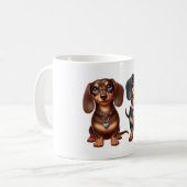 Mug De mignons amis dachshund (Devant gauche)