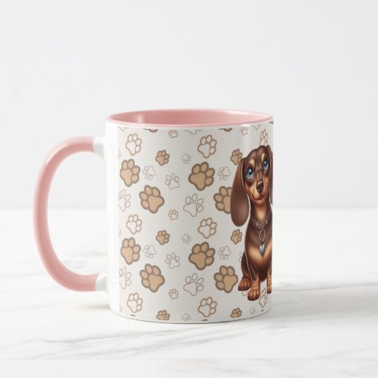 Mug De mignons amis dachshund (Gauche)