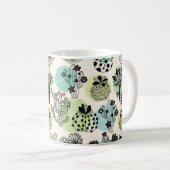 Mug De mignons cactus en fleurs. Patch transparent à m (Devant droit)