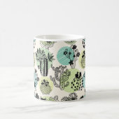 Mug De mignons cactus en fleurs. Patch transparent à m (Centre)
