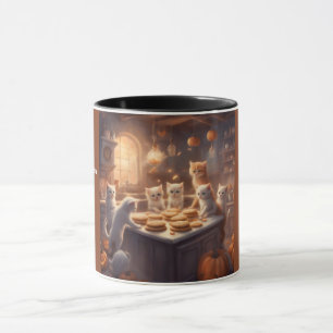 Mug De mignons chatons cuisent des biscuits à Hallowee
