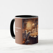 Mug De mignons chatons cuisent des biscuits à Hallowee (Devant gauche)