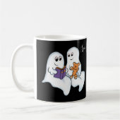 Mug De mignons fantômes lisant ensemble à Halloween (Gauche)