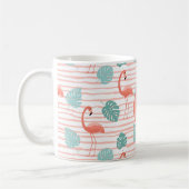 Mug De mignons Flamants roses sur Arrière - plan vert (Gauche)