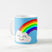 Mug De mignons nuages et un arc-en-ciel (Devant gauche)