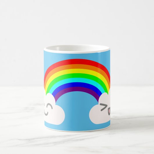 Mug De mignons nuages et un arc-en-ciel (Centre)