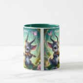 Mug De mignons saolas jouent aux violons dans une forê (Centre)
