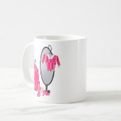 Mug de mode rose foncé (Devant gauche)