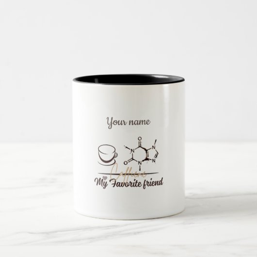 Mug de molécule de caféine personnalisable pour ph (Centre)