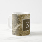 Mug de monogramme Abstrait or (Devant gauche)