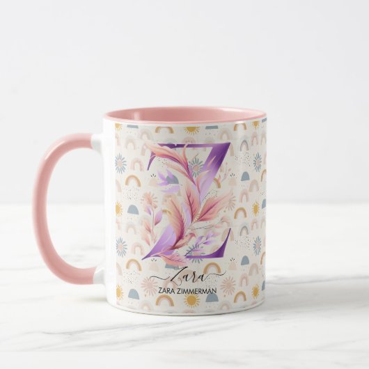 Mug de monogramme Abstrait - Z (Gauche)